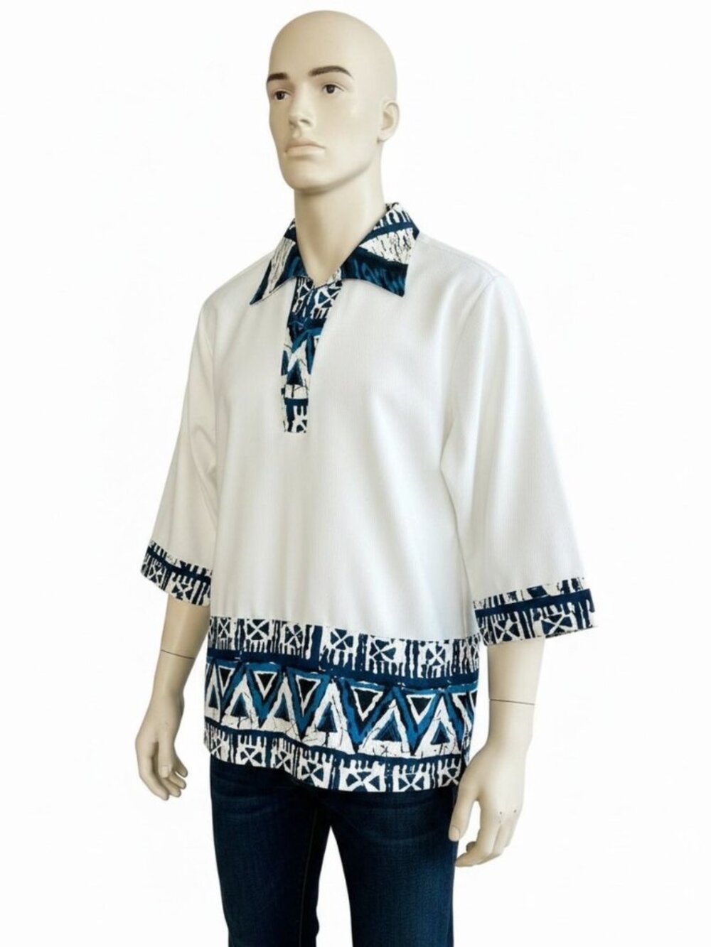 Men's Vintage Iolani Hawaii Popover Tiki Shirt Size Medium